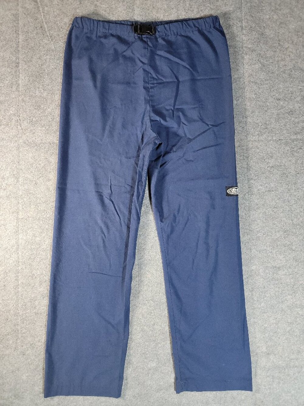 Vintage Y2K Navy Blue Modrobes Relaxed Skater Rave Pants Buckle Waist Unisex S